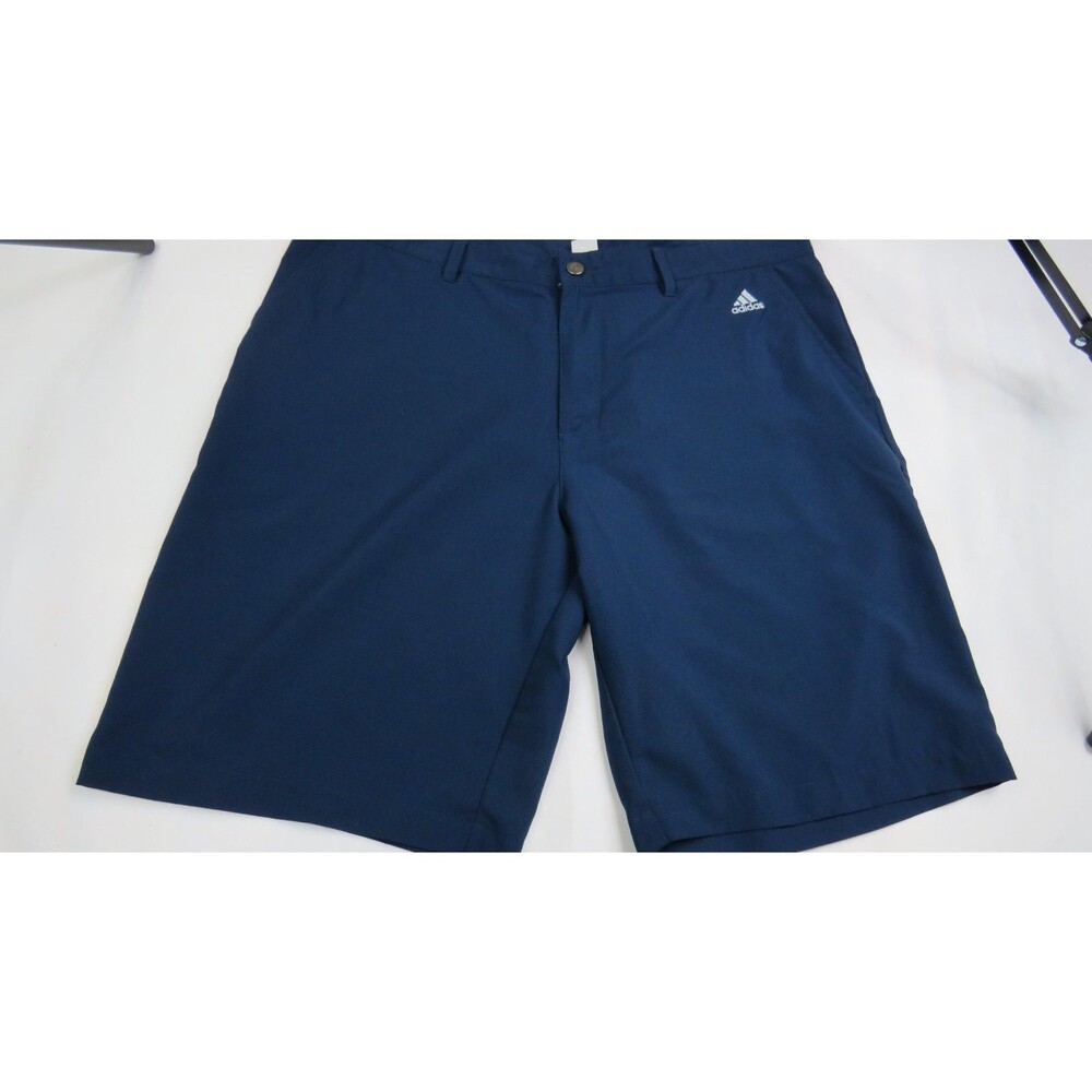 Adidas Men Ultimate Climalite Golf Shorts Size 40 Navy Blue Stretch Flat Front
